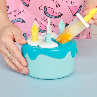 أفضل منزل DIY 6 ثقوب القالب الآيس كريم مع قوالب المصاصة الواقية